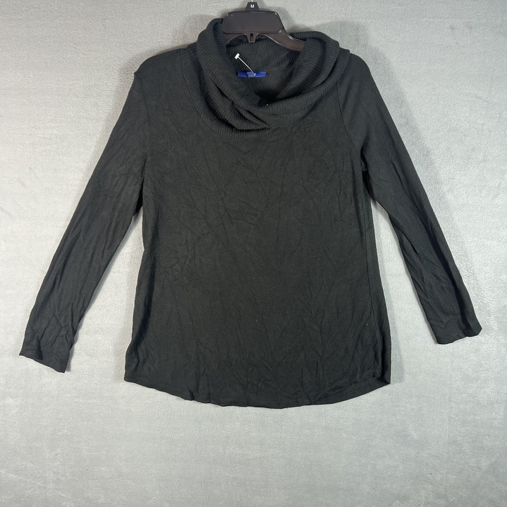 APT. 9 Women's Black Cowl Neck Long Sleeve Pullover Sweater Size M